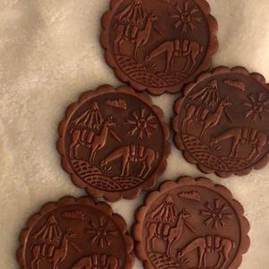 Peru vintage llama coasters